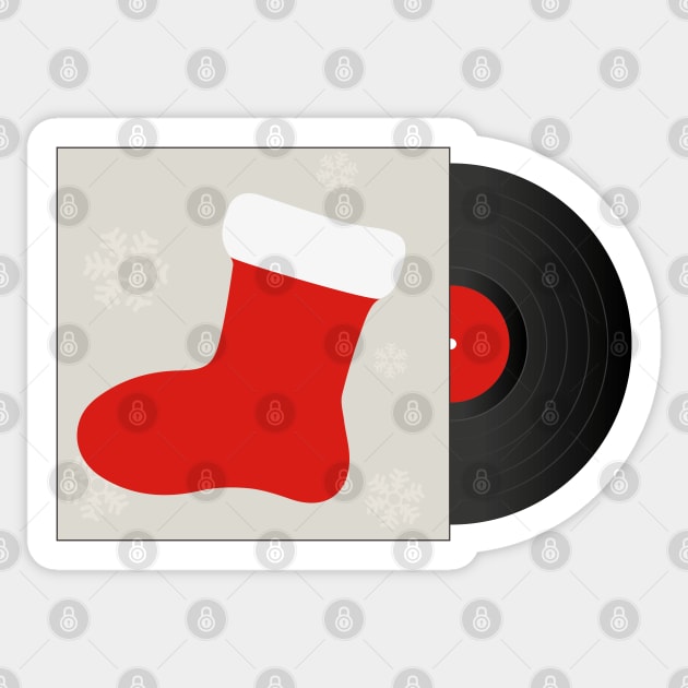 Winter Socks | Vinyl Music | Christmas Party Sticker by Fluffy-Vectors